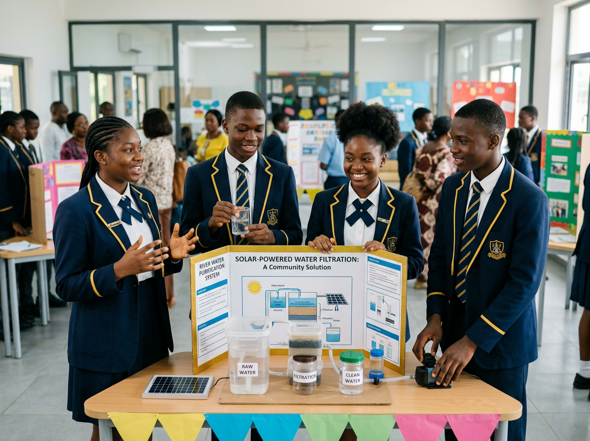 Learning through practical discovery, Nigerian secondary school students at LIZBEN INTERNATIONAL SCHOOLS